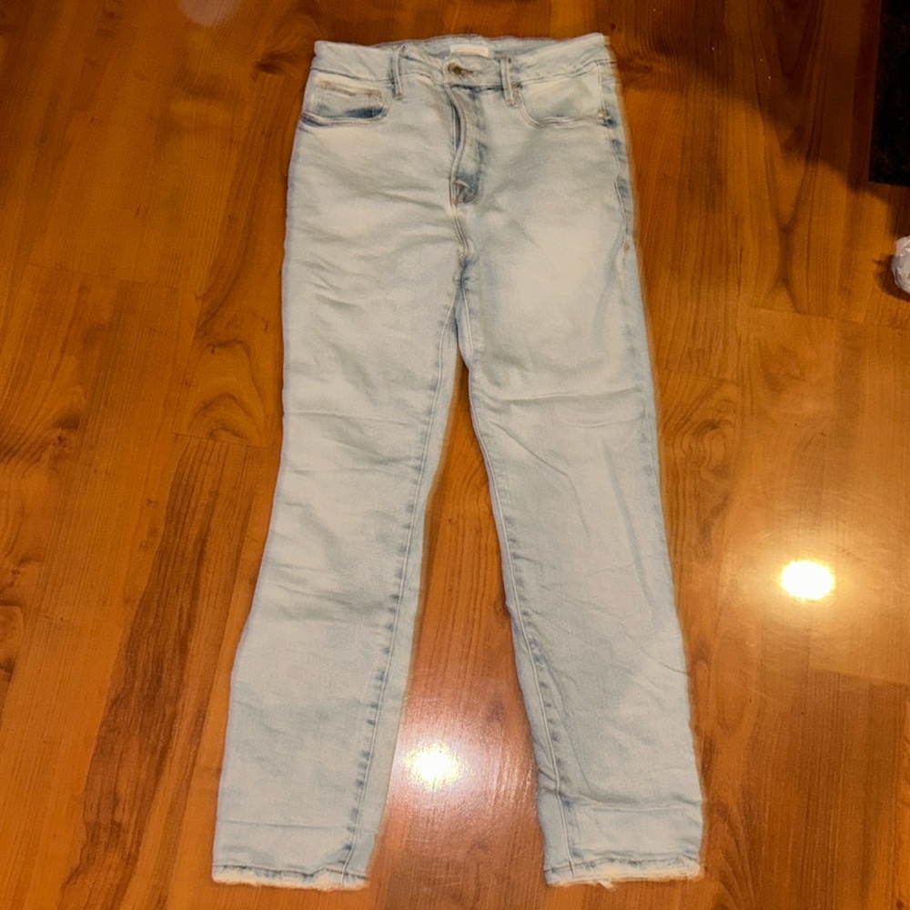 Good American women’s jeans size 29, high waist straight leg